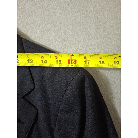 Britches of Georgetowne Blazer Jacket 40R Wool Charcoal Pinstripe Coat - Picture 4 of 13